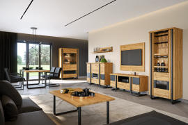 Muebles de madera maciza del fabricante de la sala de estar, dormitorio, comedor, oficina, Polonia
